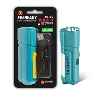 Eveready Pocketlite Dl100 Rechargeable 1w Torch Cum