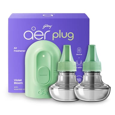 Godrej Aer Plug Electric Air Freshener Machine 2 Refills