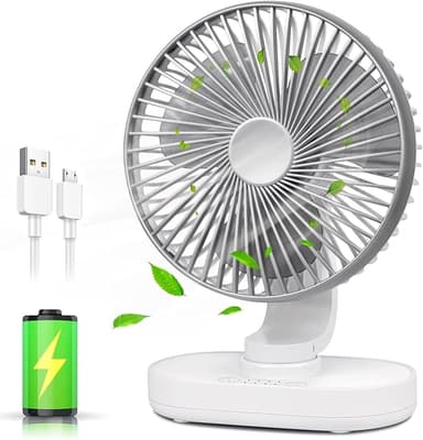 SHAYONAM USB Silver Desk Fan Mini Portable Cooling Table