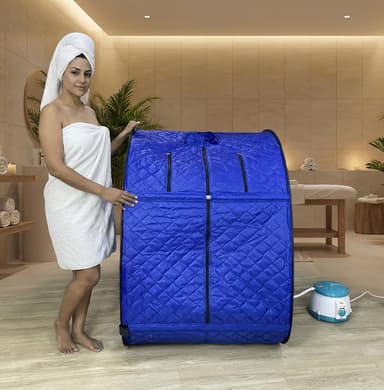 Kawachi Portable Steam Sauna Bath Panchkarma Swedan Machine for Health, Weight Loss, and Beauty Spa at Home with Foldable Design and Herbal Steam Therapy, Blue price history chart and lowest price