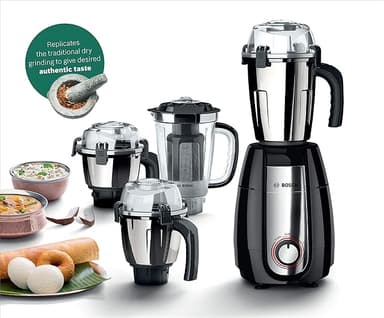 Bosch Pro 1000W Mixer Grinder MGM8842MIN - Black - Mixer