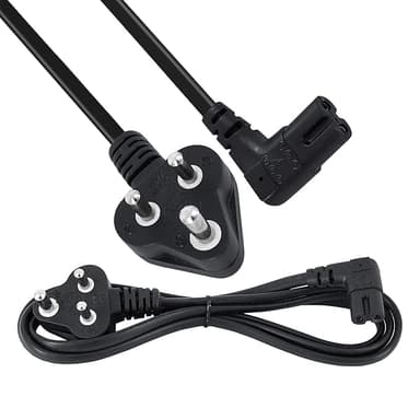 Storite 1.5 Meter 2 Pin 90 Degree Power Cord Cable 18AWG