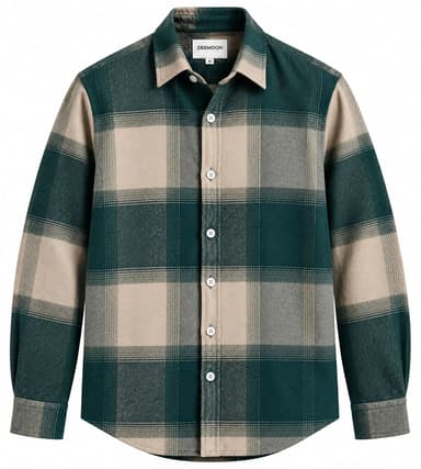 DEEMOON Men's Premium Cotton Blend Printed Checkered Shirt | Full Sleeve Plaid Casual Button-Down Shirt | Soft & Comfortable Regular Fit | Office, Travel & Everyday Wear price history chart and lowest price