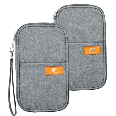 DAHSHA 2 Pack Travel Family Passport Holder Card Holder
