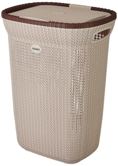 Amazon Brand - Solimo Knit Laundry Basket - Big - 55 Litres