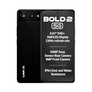 lava bold 2 5g midnight black 6 gb ram 128 gb storage 6.67 product image from Amazon