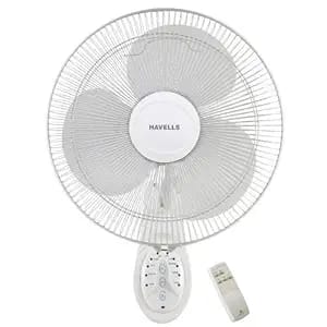 havells platina remote 400mm wall fan white product image from Amazon