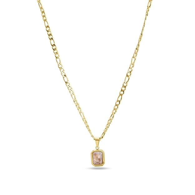 palmonas everyday exquisite brown stone gold necklace product image from Amazon