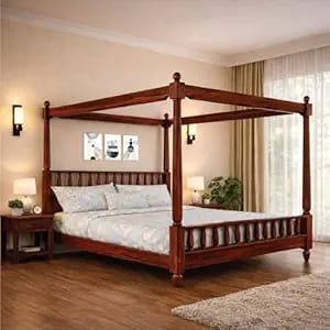 poster bed king size solid wood poster bed cot wooden product image from Amazon