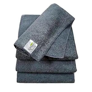 softspun microfiber cloth - 4 pcs - 40x40 cms - 340 gsm product image from Amazon