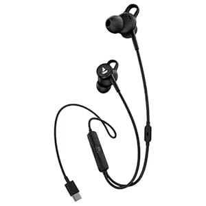 boAt BassHeads 122 ANC Wired in-Ear Earphones 25dB Active product image from Amazon