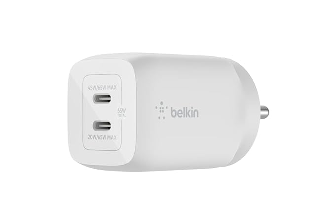 Belkin 65W GaN Dual USB-C Type C PD 3.0 Fast Charger Pps product image from Amazon