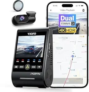 VIOFO A229 PRO 2CH Front Rear 4K2K HDR Dual Dash CAM Sony product image from Amazon