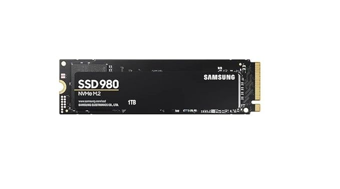 Samsung 980 SSD 1TB PCle 3.0x4 NVMe M.2 2280 Internal Solid product image from Amazon