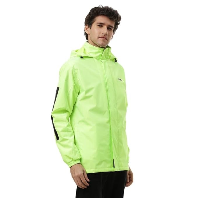 Zeel Rain Coat Men Waterproof Bike Riders Adjustable Hood product image from Amazon