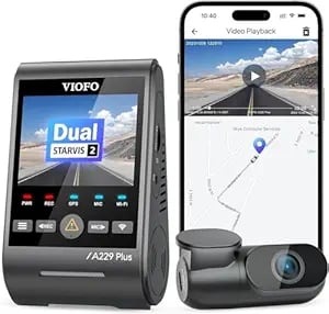VIOFO A229 Plus 2CH Front Rear HDR 5GHZ WI-FI GPS Voice product image from Amazon