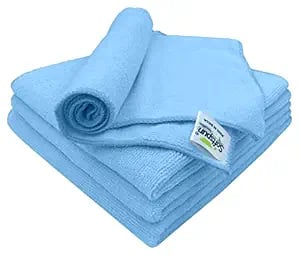 Softspun Microfiber Cloth 4 Pcs 40x40 Cms 340 Gsm Sky Blue product image from Amazon