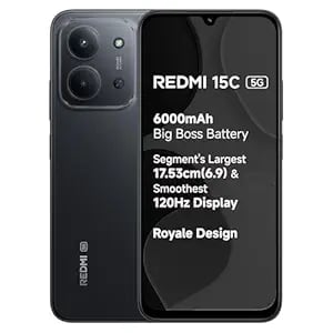 Redmi 15c 5g Midnight Black 4gb 128gb Royale Design Massive product image from Amazon