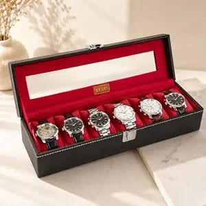 Ledo Watch Box Holder Organizer Case 6 Slots Watches product image from Amazon