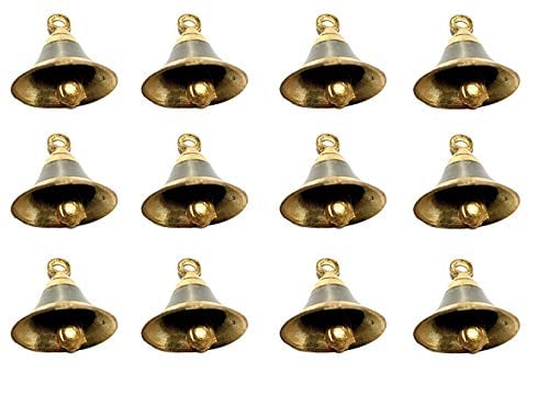 UAPAN Brass Bell Decorative Pooja Room Bells J Hook Silver product image from Amazon