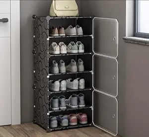 Zemic Portable Shoe rack Home Plastic With DoorAdjustable product image from Amazon