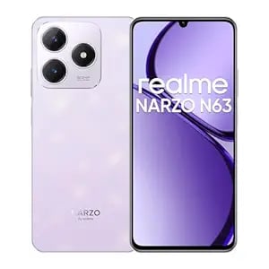 realme NARZO N63 Twilight Purple4GB RAM128GB Storage 45W product image from Amazon