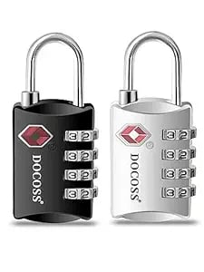 DOCOSS-Set 2-309-Metal TSA Approved Lock Digit Luggage Bag product image from Amazon