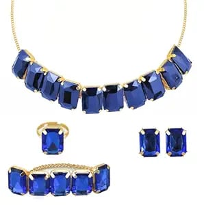 Handicraft Kottage Stone Choker Necklace With Bracelet Ring product image from Amazon