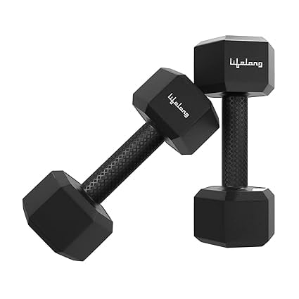 Lifelong PVC Hex Dumbbells Pack 2 Home Gym Equipment product image from Amazon