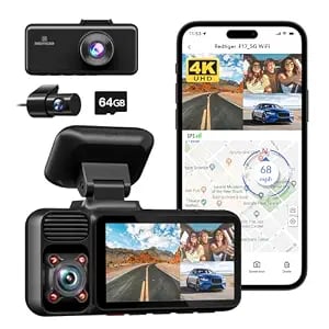 REDTIGER F17 Channel Dash Cam Built-in WiFi GPS product image from Amazon