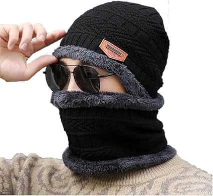 TEKCOOL Woolen Winter Cap Men Woolen Cap Women Men With product image from Amazon