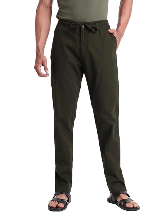 Bewakoof Mens Regular Fit Cotton Trousers - Casual Trousers product image from Amazon