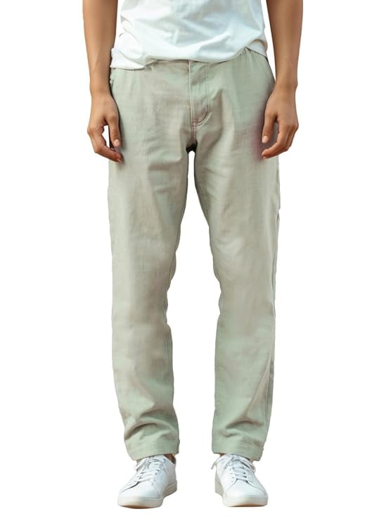 Bewakoof Mens Regular Fit Cotton Trousers - Casual Trousers product image from Amazon