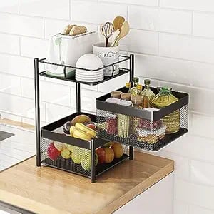 Tex-Ro Kitchen Trolley Wheels 2-Layer Metal Vegetable product image from Amazon
