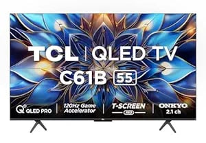 TCL 139 inches Ultra Smart QLED Google 55C61B Black Smart product image from Amazon