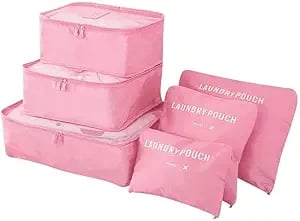 Styleys Set Packing Cubes Travel Organizer -Baby Pink S1037 product image from Amazon