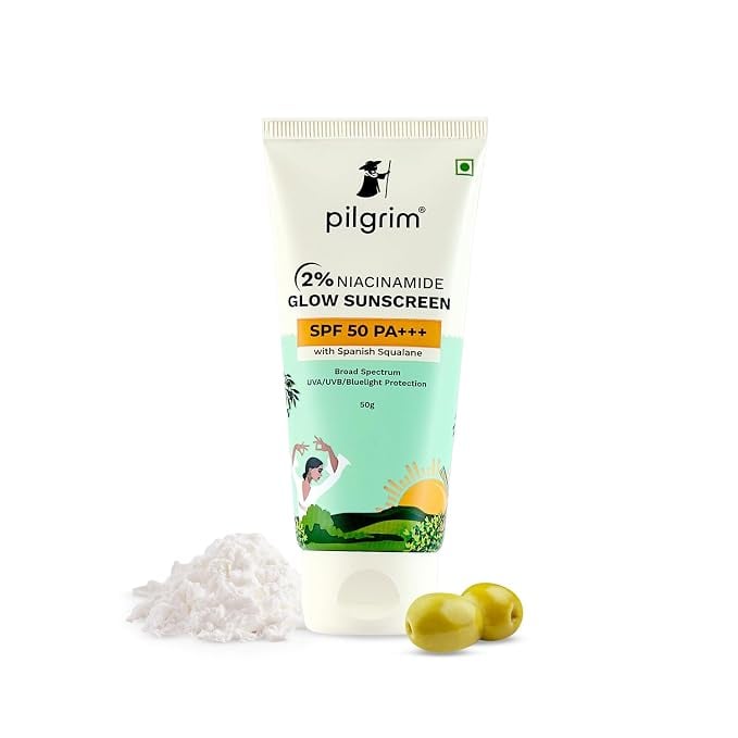 Pilgrim 2 Niacinamide Glow Sunscreen SPF 50 men women product image from Amazon