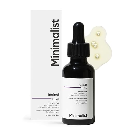 Minimalist Anti-Aging Night Serum 0.3 Retinol Q10 Fine product image from Amazon