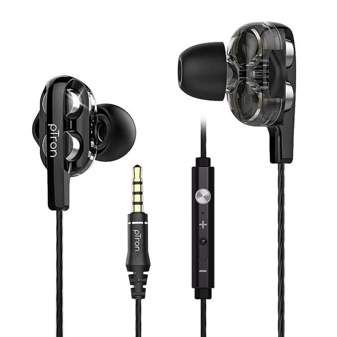 pTron Boom Ultima V2 Dual Driver Ear Gaming Wired Earphones product image from Amazon