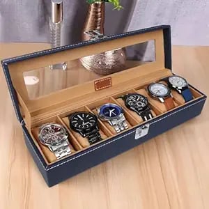 Ledo Watch Box Organizer Case 6 Slots Transparent Display product image from Amazon