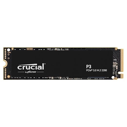 Crucial P3 2TB PCIe 3.0 3D NAND NVMe M.2 SSD up 3500MBs - product image from Amazon