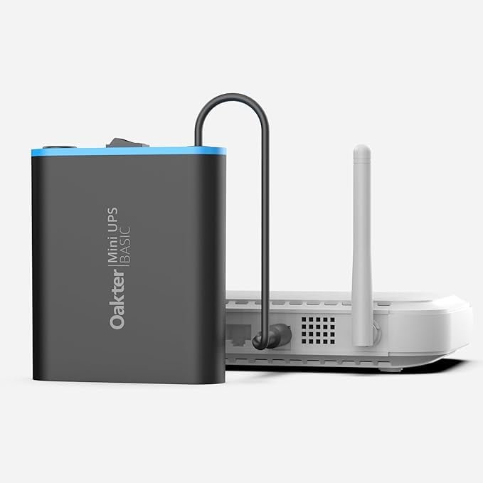 Oakter Mini UPS Basic WiFi Router Broadband Modem Supports product image from Amazon