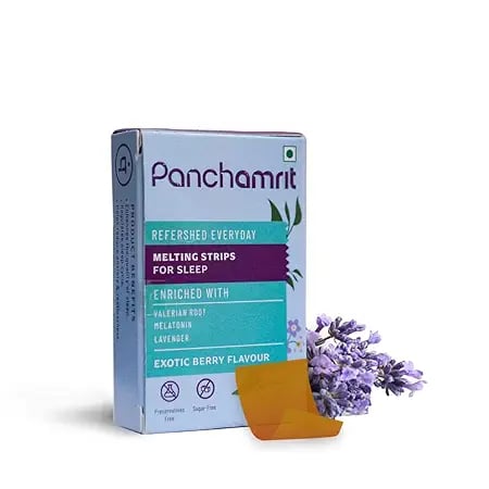 Panchamrit Melatonin 5mg Strips Sleep- Pack Improves Sleep product image from Amazon