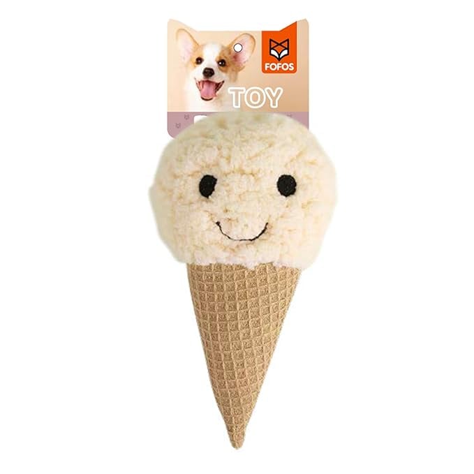 BarkButler x Fofos Ice Cream Soft Squeaky Plush Dog Puppy product image from Amazon