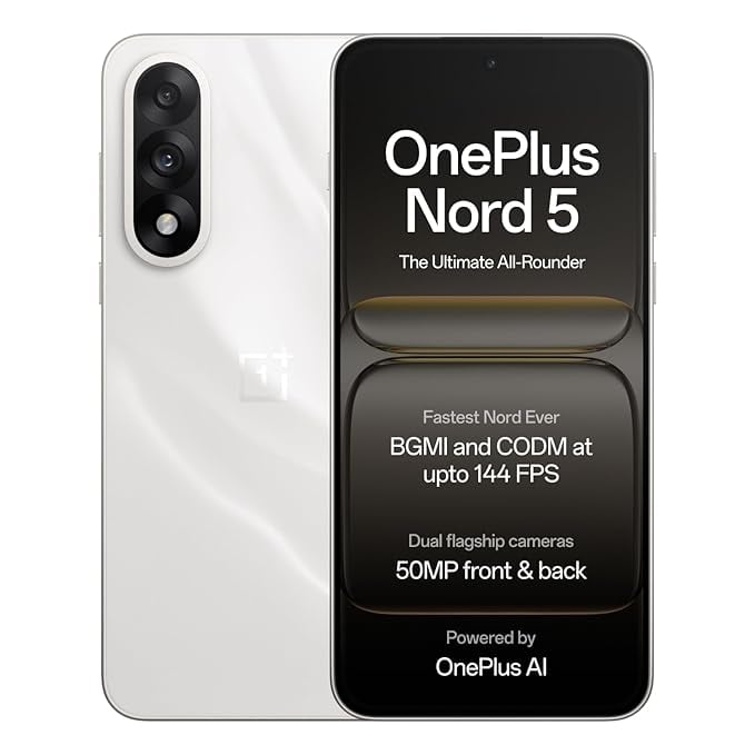 OnePlus Nord 5 Snapdragon 8s Gen 3 Stable 144FPS Gaming product image from Amazon
