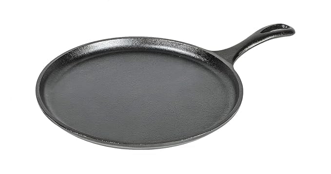 Lodge Round Griddle 10.5 Inhes Diam 12Deep L90G3 - Cast product image from Amazon