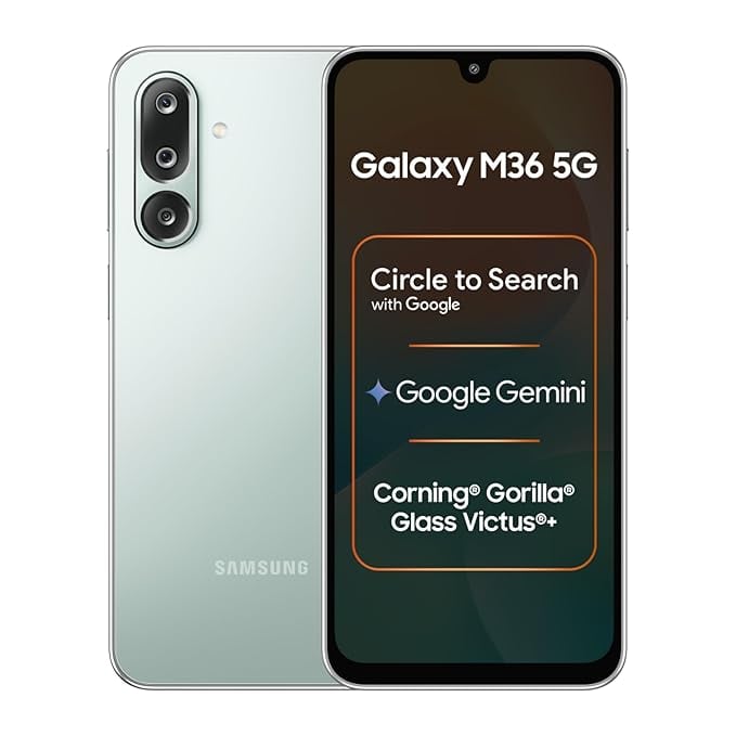 Samsung Galaxy M36 5G Serene Green 6 GB RAM 128 GB Storage product image from Amazon