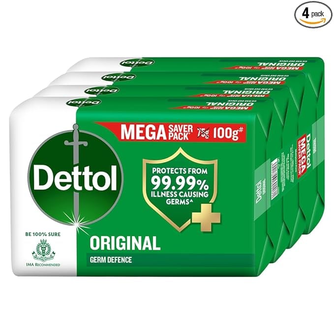 Dettol Original Germ Protection Bathing Soap Bar 400gm product image from Amazon