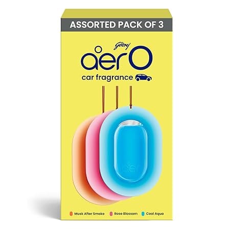 Godrej aer O Hanging Car Air Freshener Assorted Pack 3 product image from Amazon