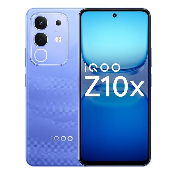 iQOO Z10x 5G Ultramarine 6GB RAM 128GB Storage 6500 mAh product image from Amazon